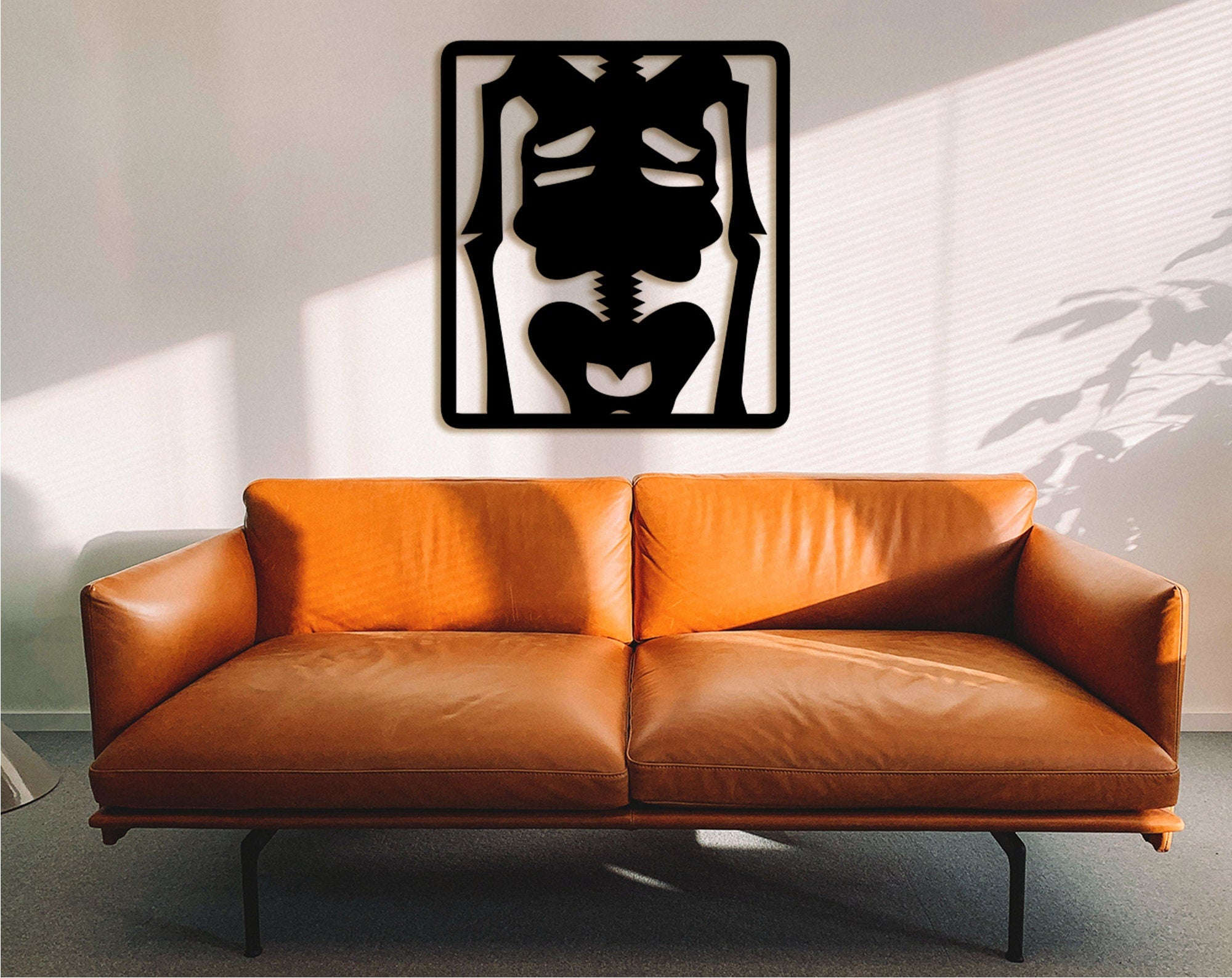 Human Skeleton Wood Wall Art: Anatomy Decor Gift