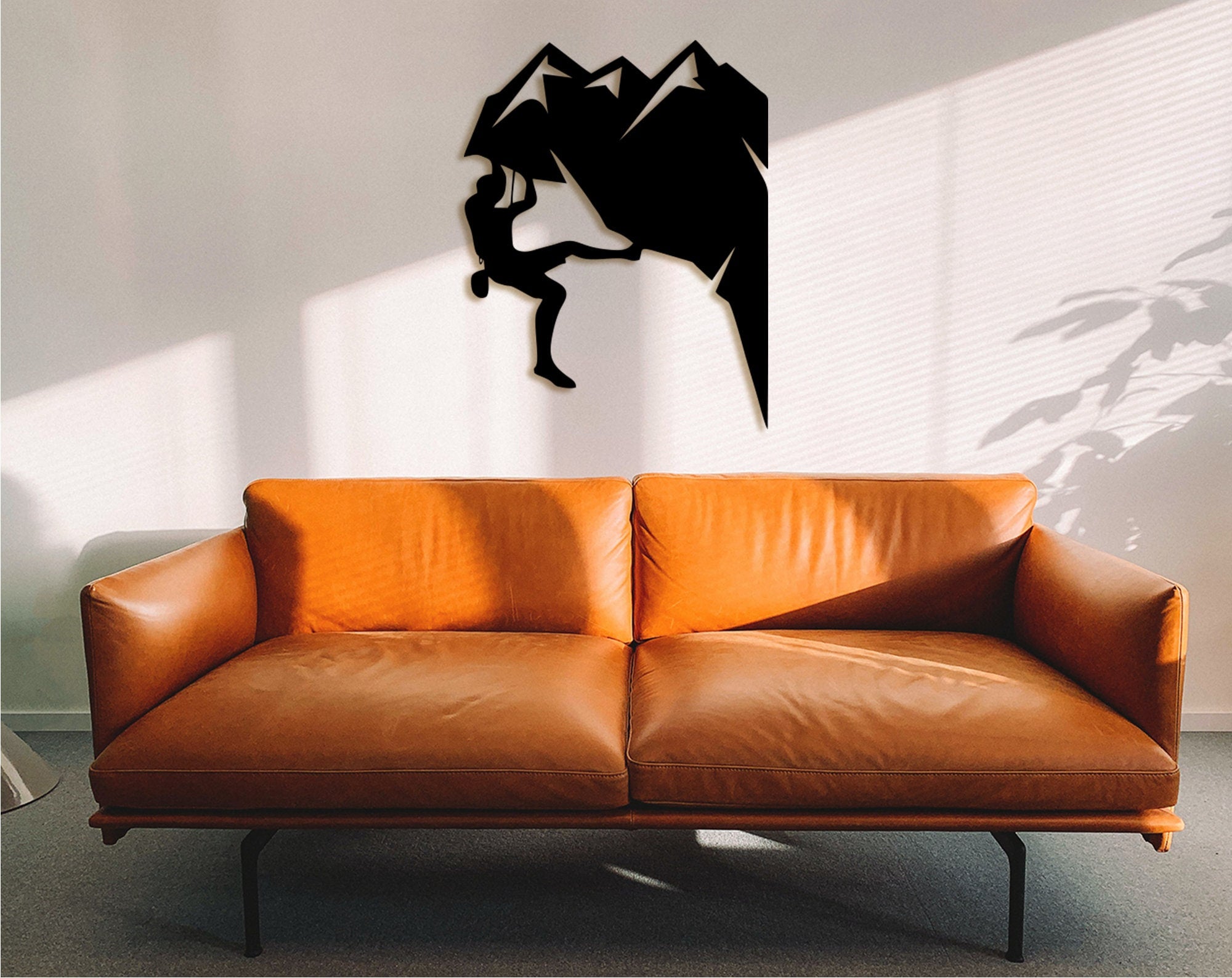 Mountain Climbing Wood Wall Art: Hiking Gift, Home Decor