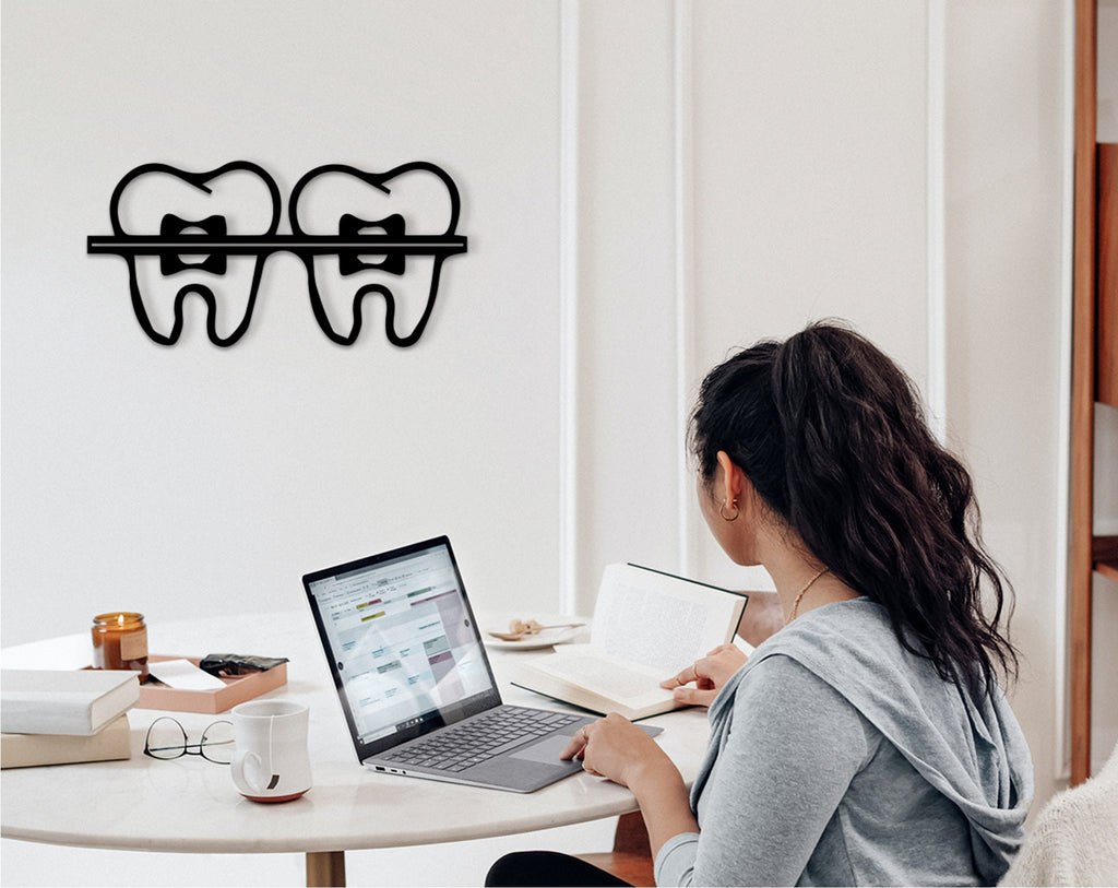 Laser Cut Tooth Decor: Dental Office Wood Wall Art