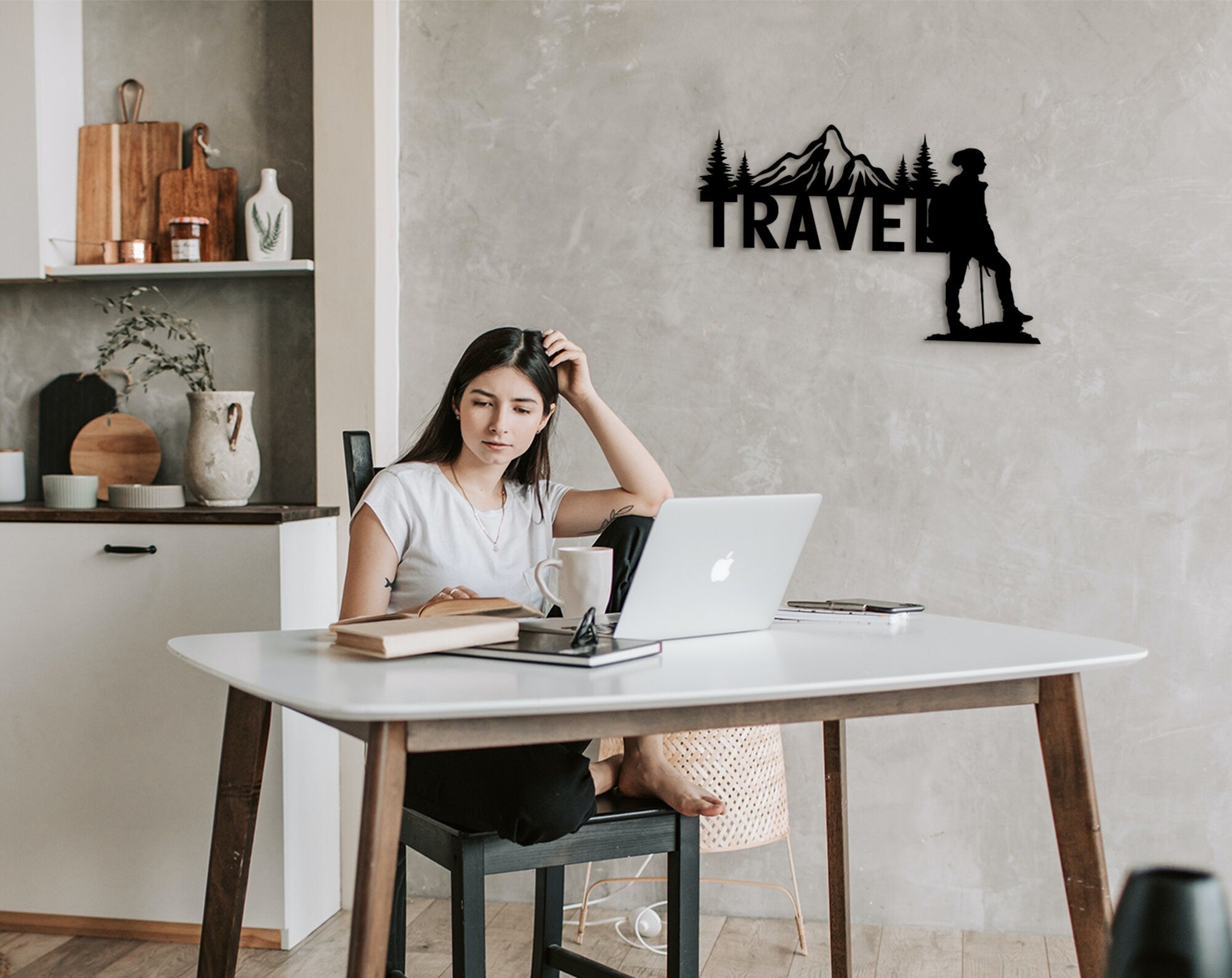 Travel Wall Decor: Geometric MDF Wall Art