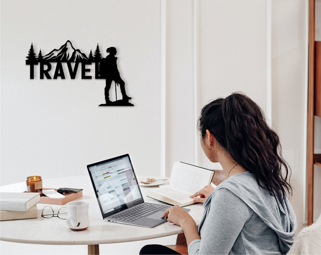 Travel Wall Decor: Geometric MDF Wall Art