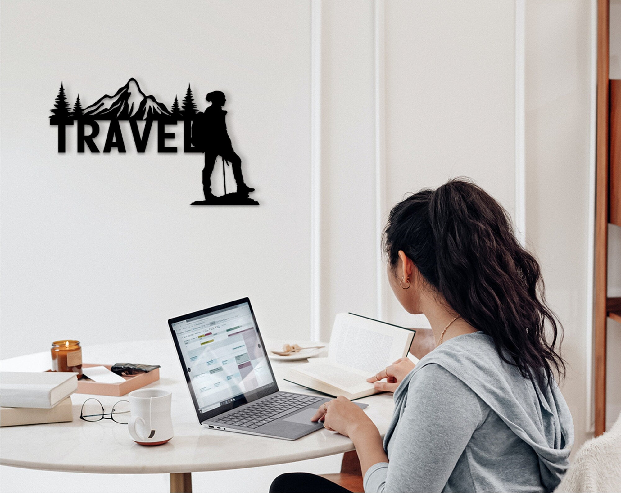 Travel Wall Decor: Geometric MDF Wall Art