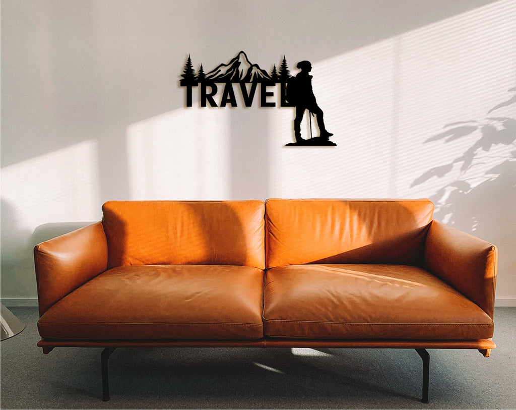 Travel Wall Decor: Geometric MDF Wall Art