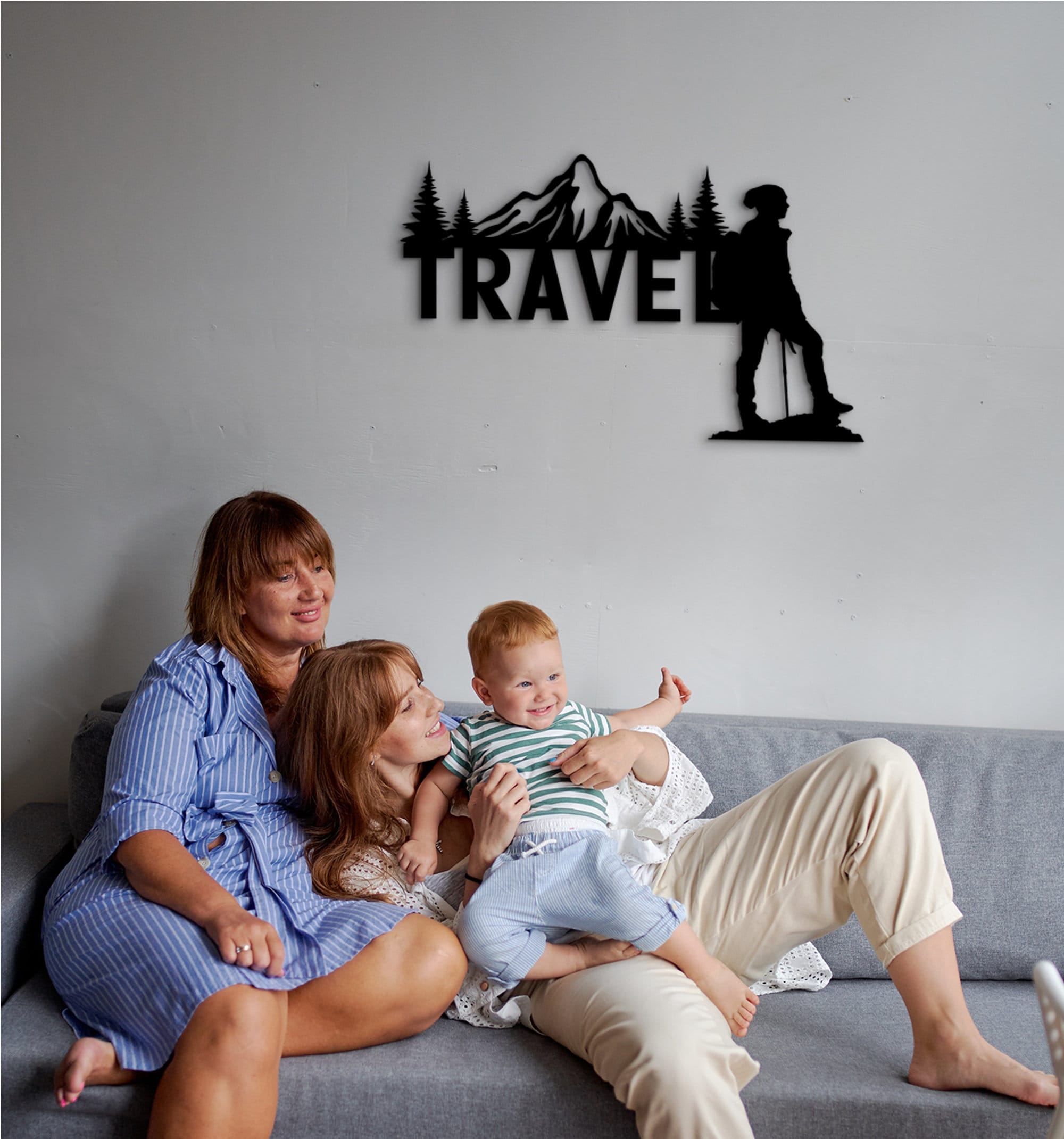 Travel Wall Decor: Geometric MDF Wall Art