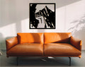 Geometric Mountain Climbing Wood Wall Art: 3D Landscape Decor