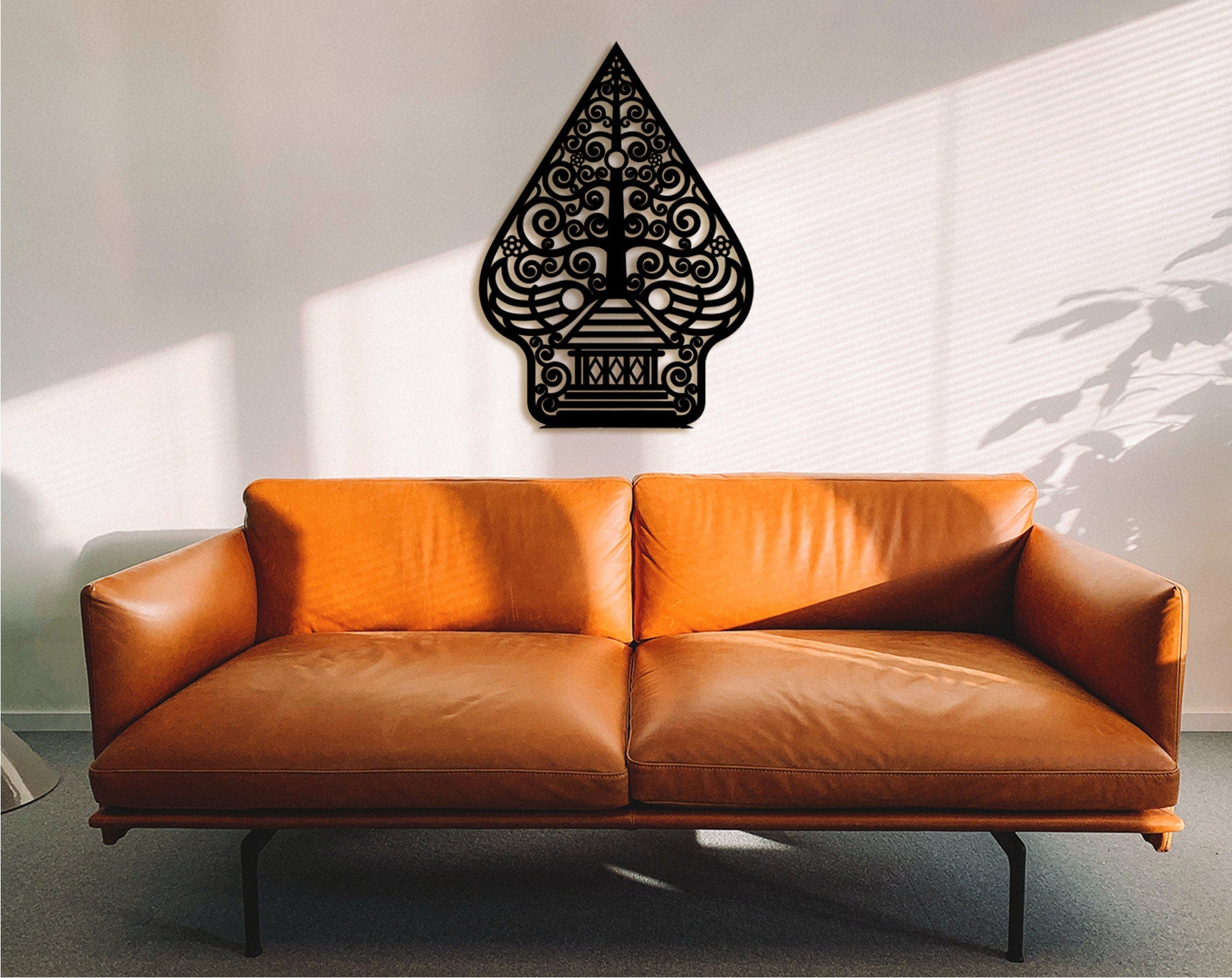 Gunungan Wayang Wall Decor: Javanese Tree of Life Shadow Puppet
