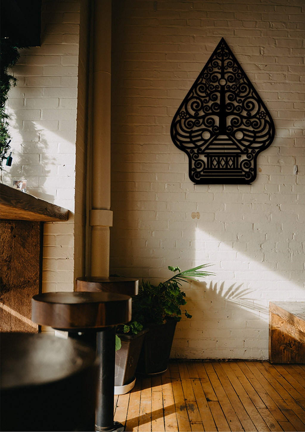 Gunungan Wayang Wall Decor: Javanese Tree of Life Shadow Puppet