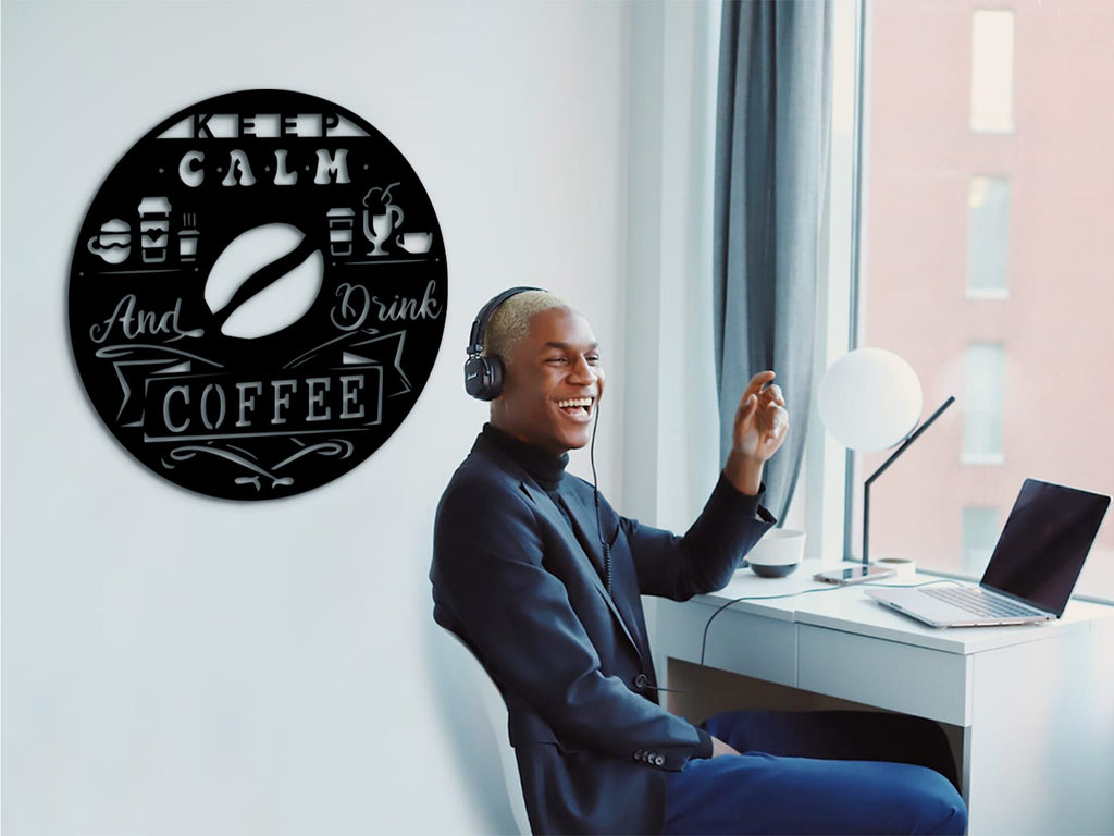 Wood Coffee Bar Sign: Fresh Brewed Coffee Wall Decor