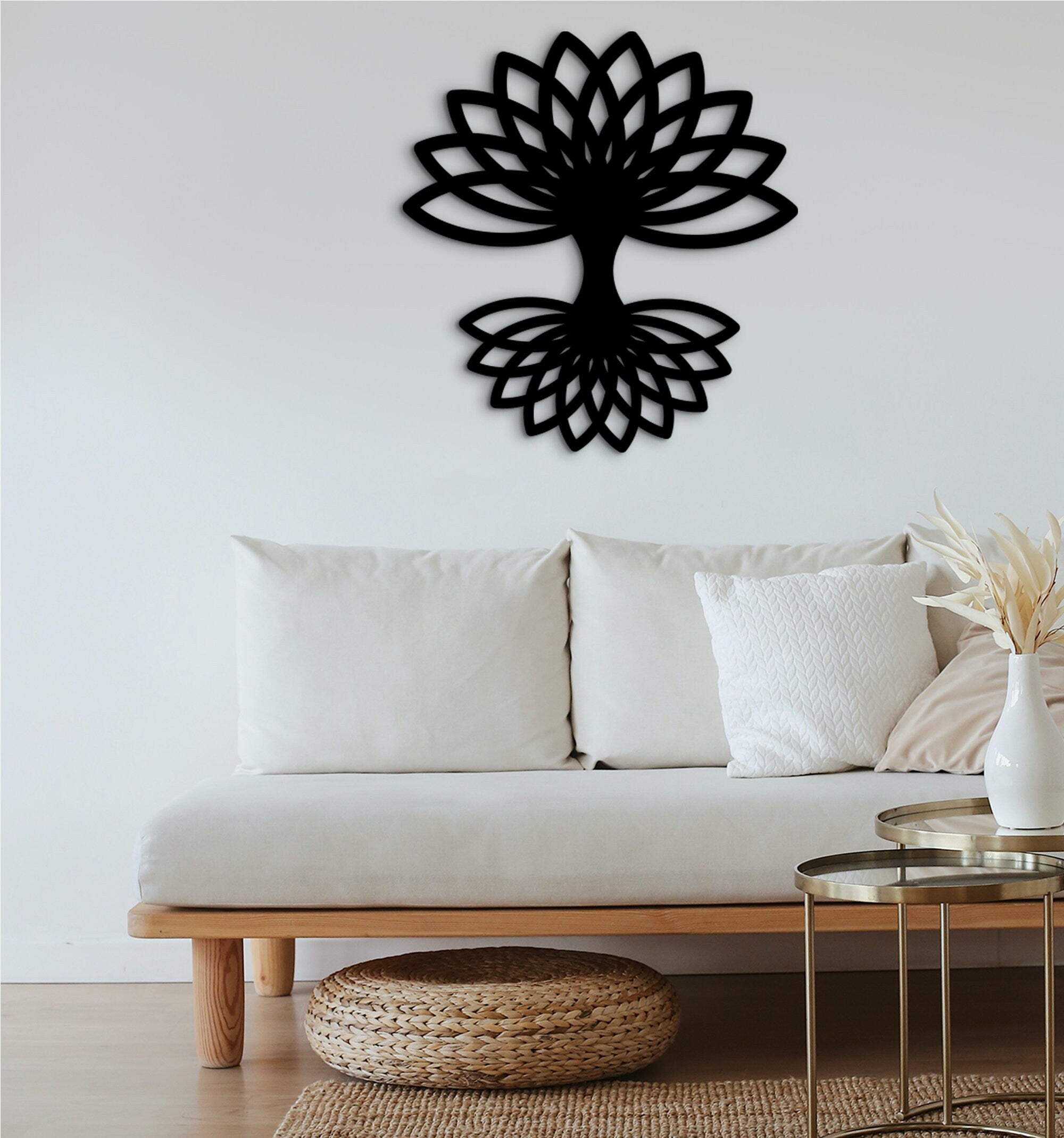 Celtic Tree of Life Wooden Wall Art: Geometric Decor