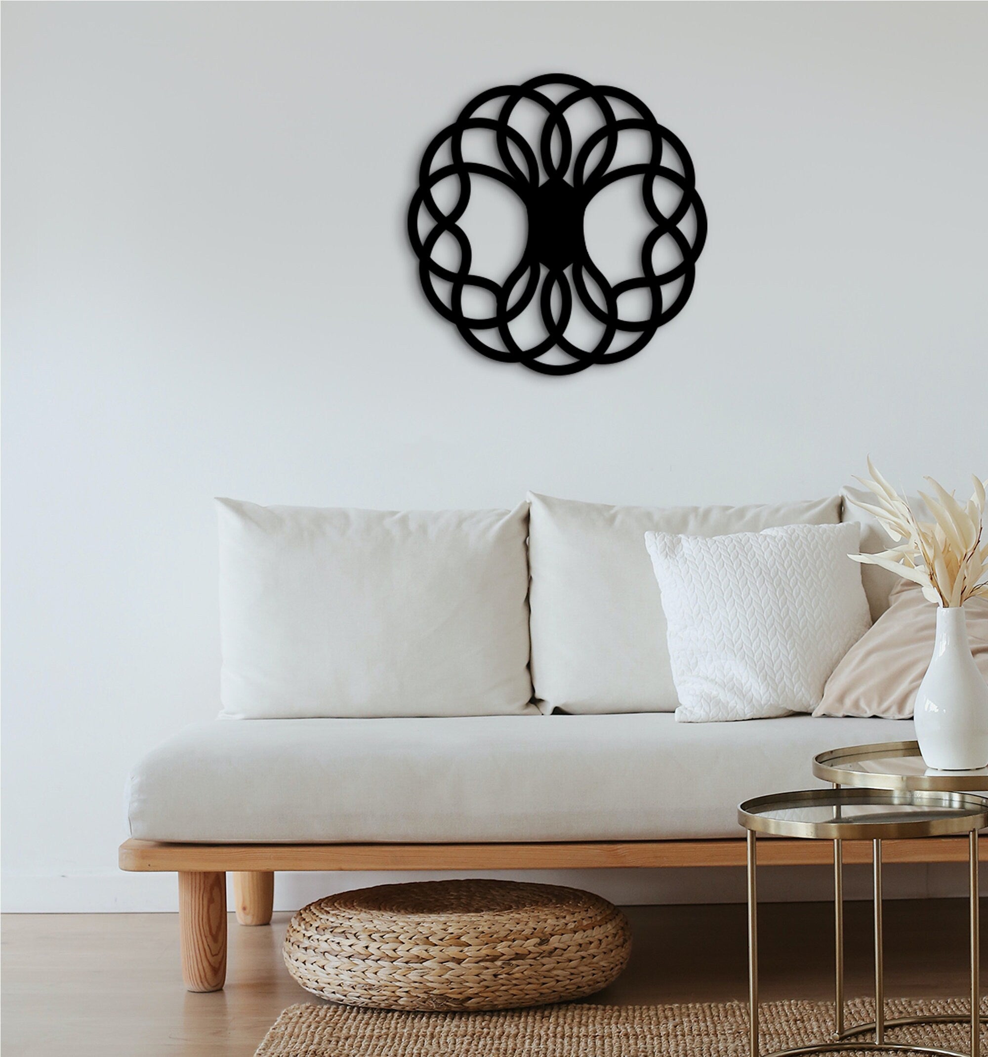 Celtic Tree of Life Wood Wall Art: Geometric Decor