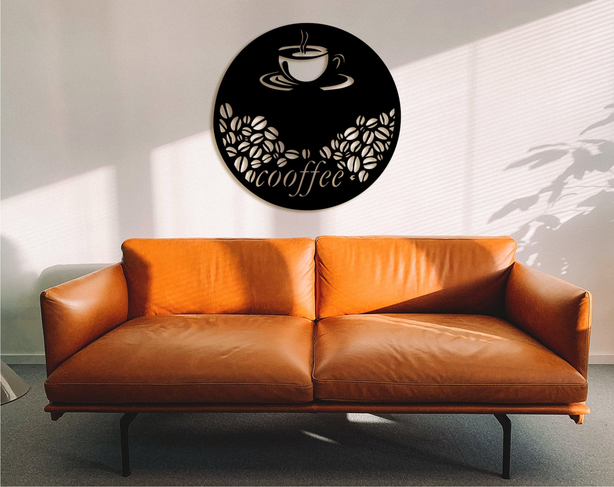 Coffee Bar Wood Sign: Modern Wall Decor Art
