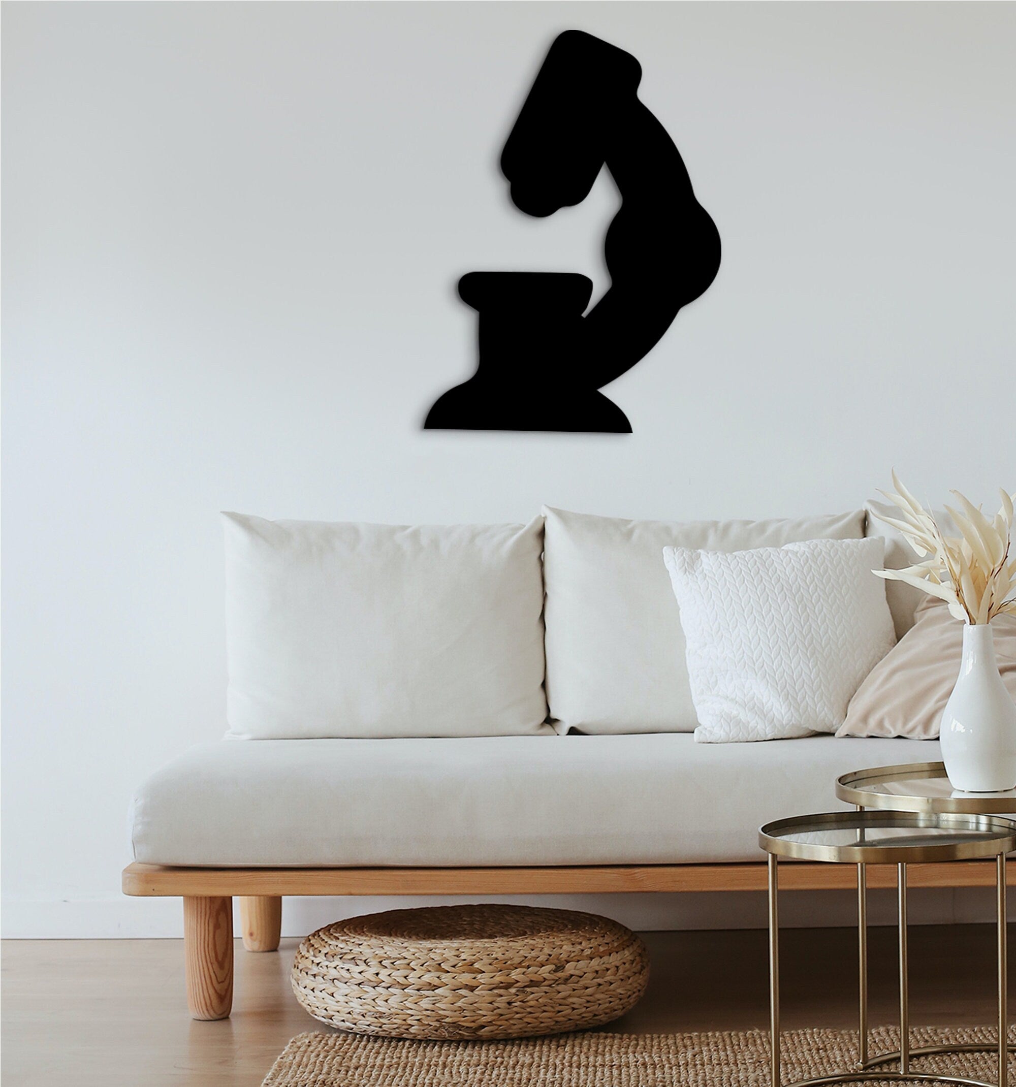 Microscope Decor Art Wall: Biology Chemistry, Medical Gift