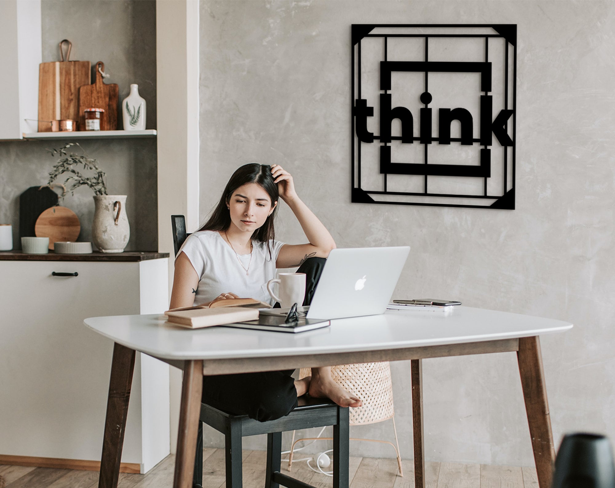 Think Wood Wall Art: Modern Geometric Room Decor