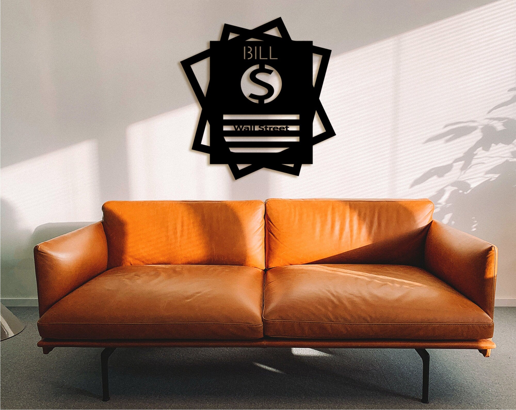 Wall Street Decor: Geometric MDF Trading Wall Art