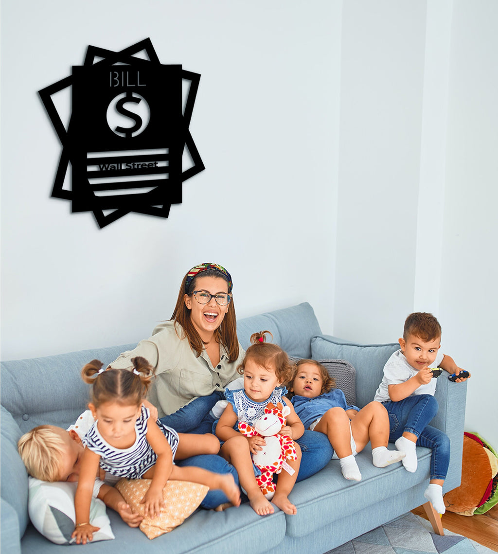 Wall Street Decor: Geometric MDF Trading Wall Art