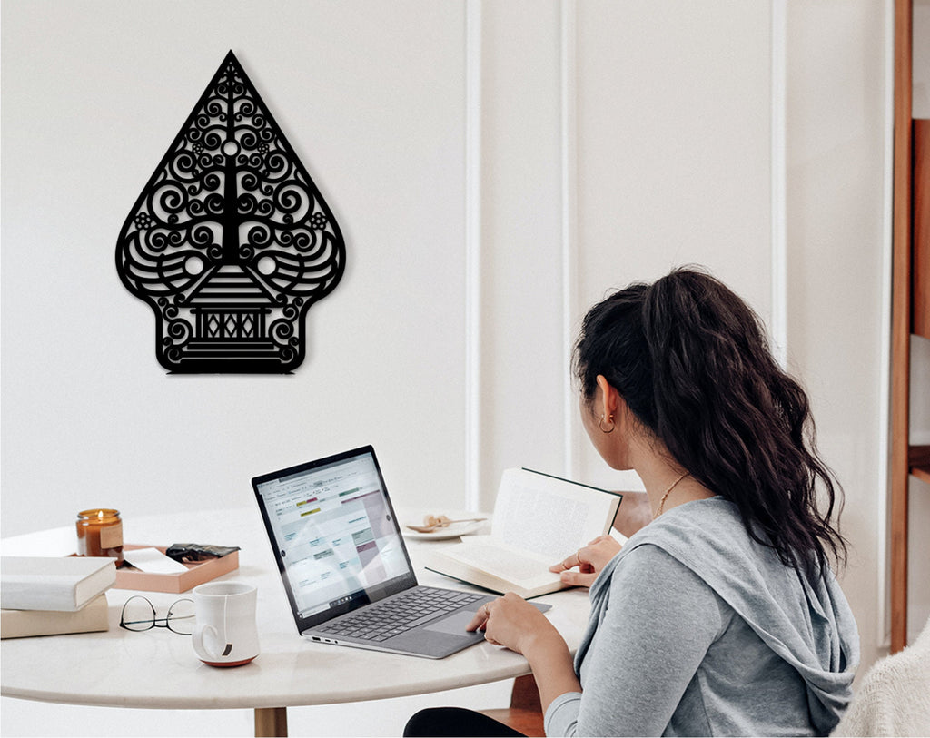 Gunungan Wayang Wall Decor: Javanese Tree of Life Shadow Puppet