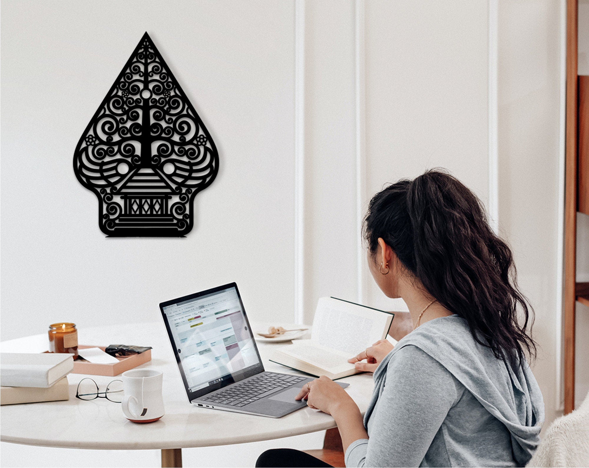 Gunungan Wayang Wall Decor: Javanese Tree of Life Shadow Puppet