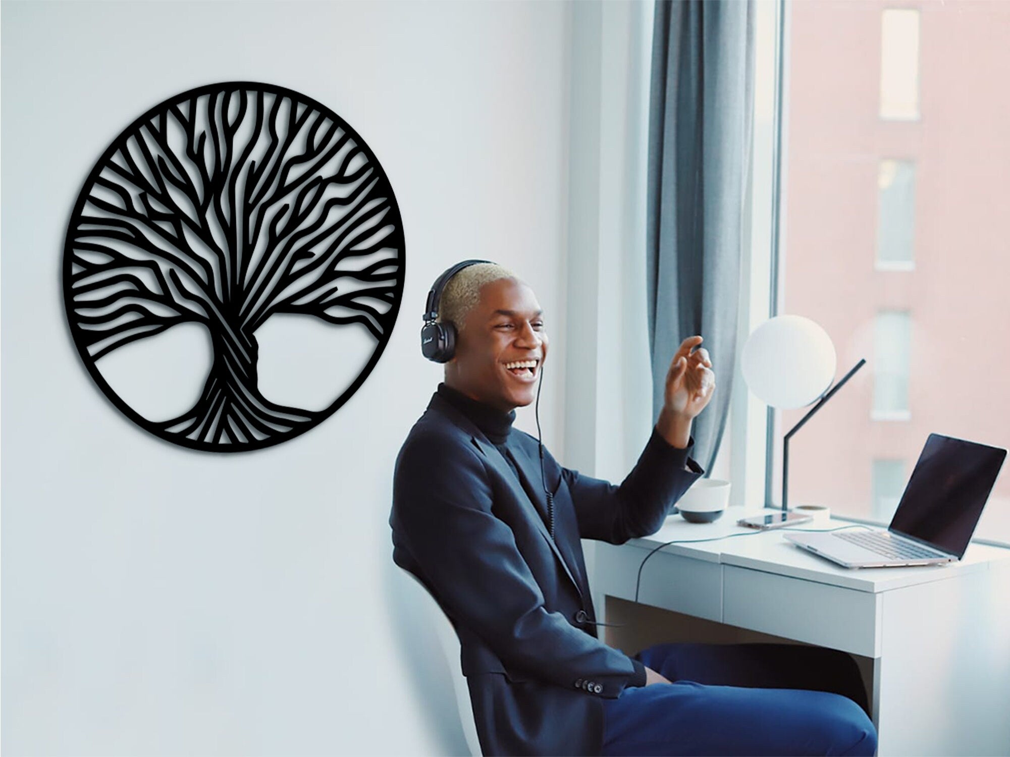 MDF Tree of Life Wall Art: Geometric Wood Wall Hanging