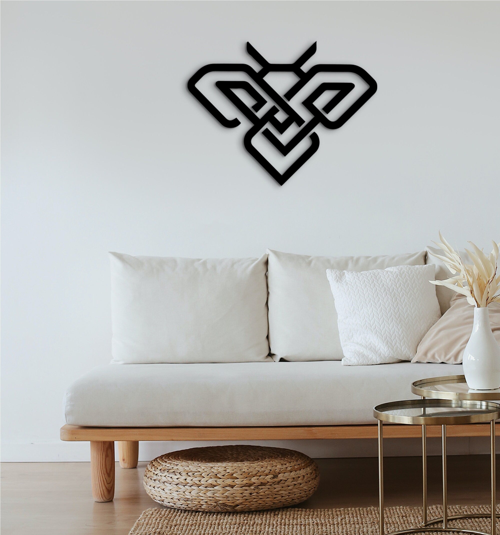Geometric Bee Decor Wall, 6mm MDF, Housewarming Gift