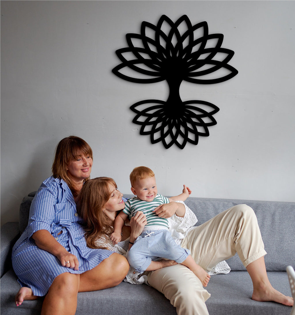 Celtic Tree of Life Wooden Wall Art: Geometric Decor