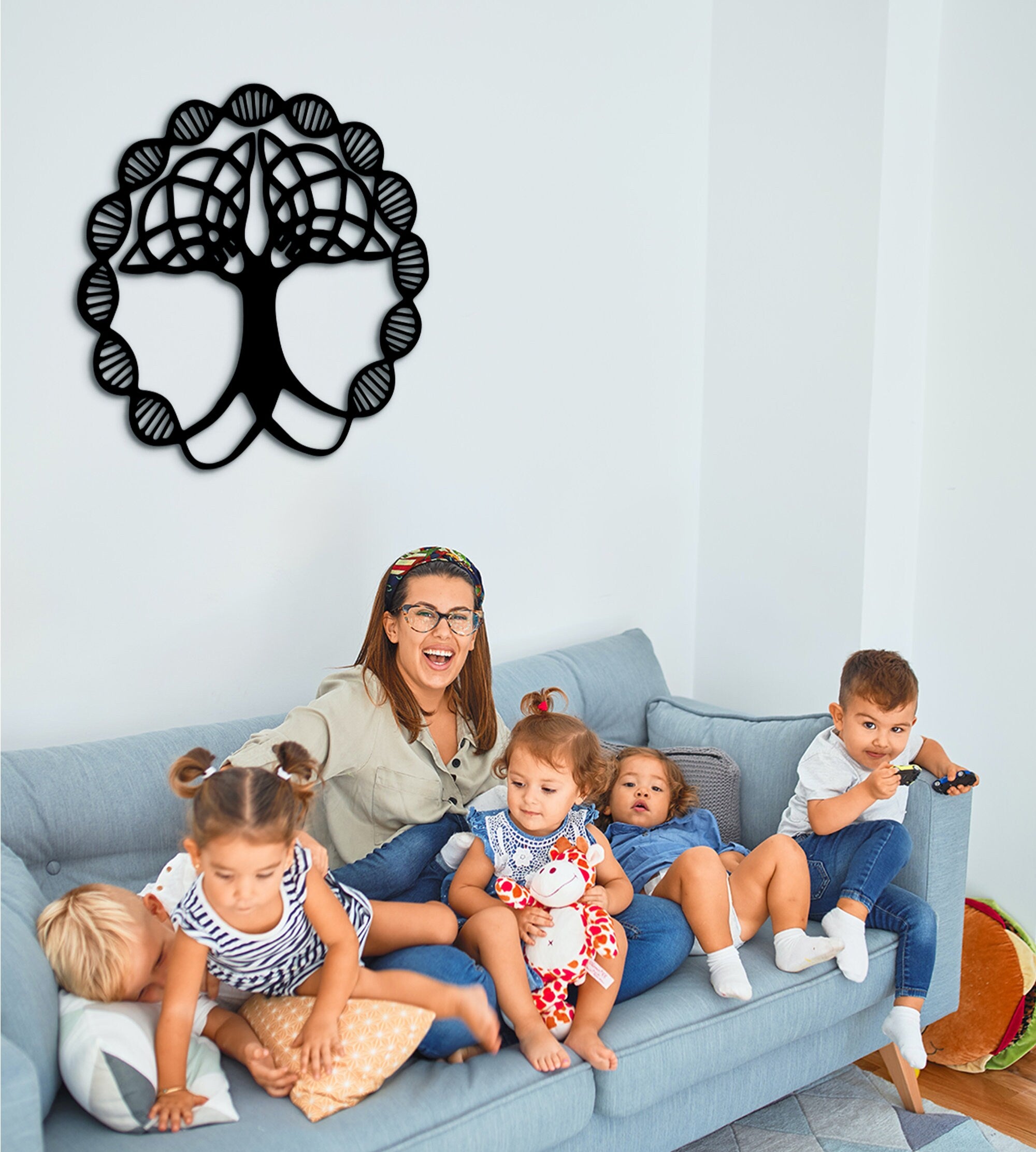 Tree of Life DNA Wood Wall Decor: Science Classroom Sign
