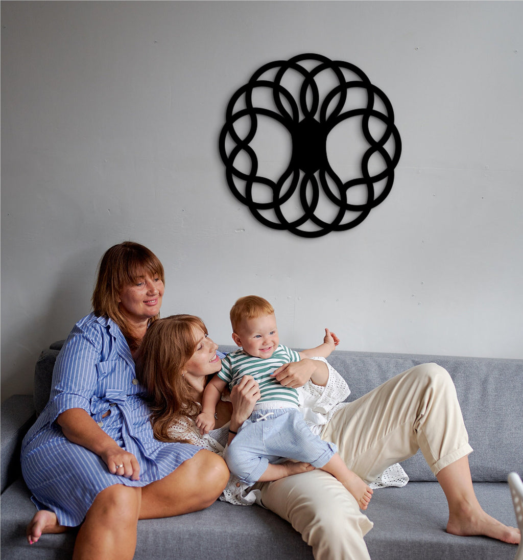 Celtic Tree of Life Wood Wall Art: Geometric Decor