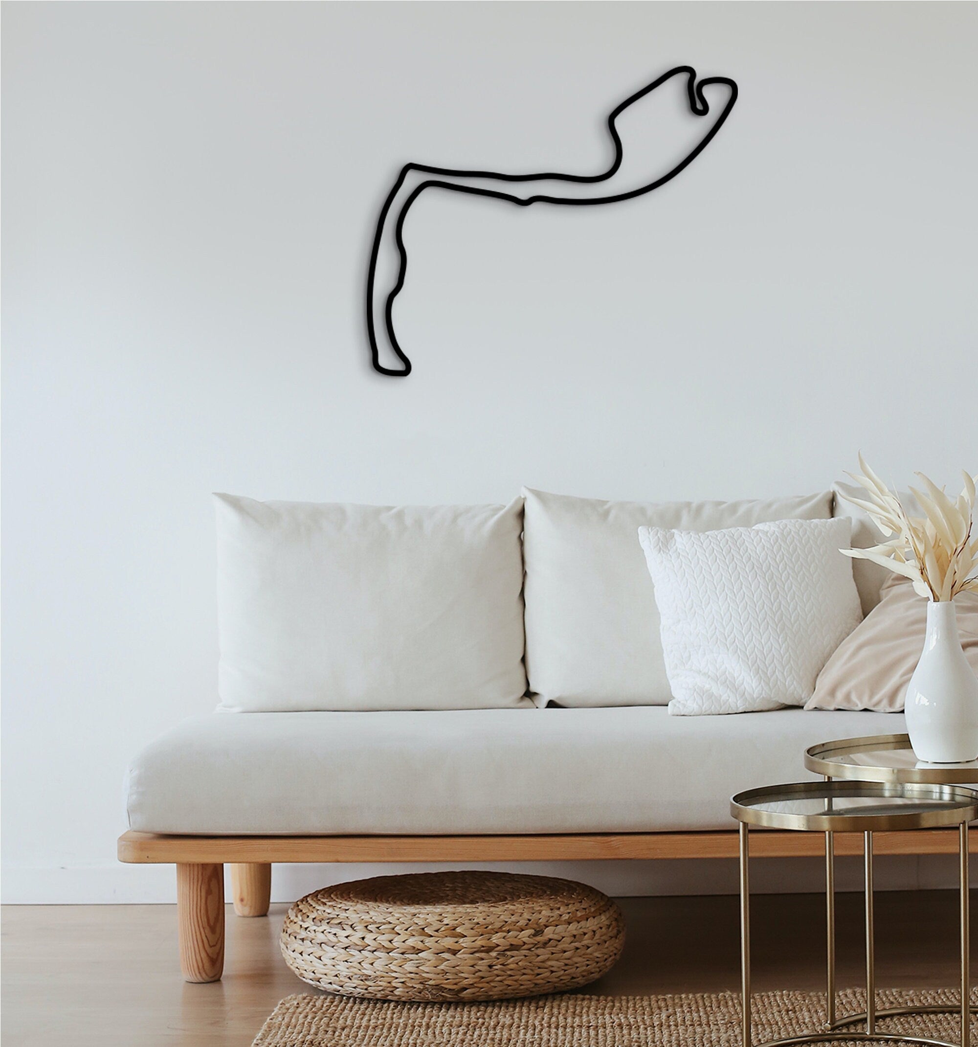 Yas Marina Circuit Wall Art: F1 Race Track Wood Sign