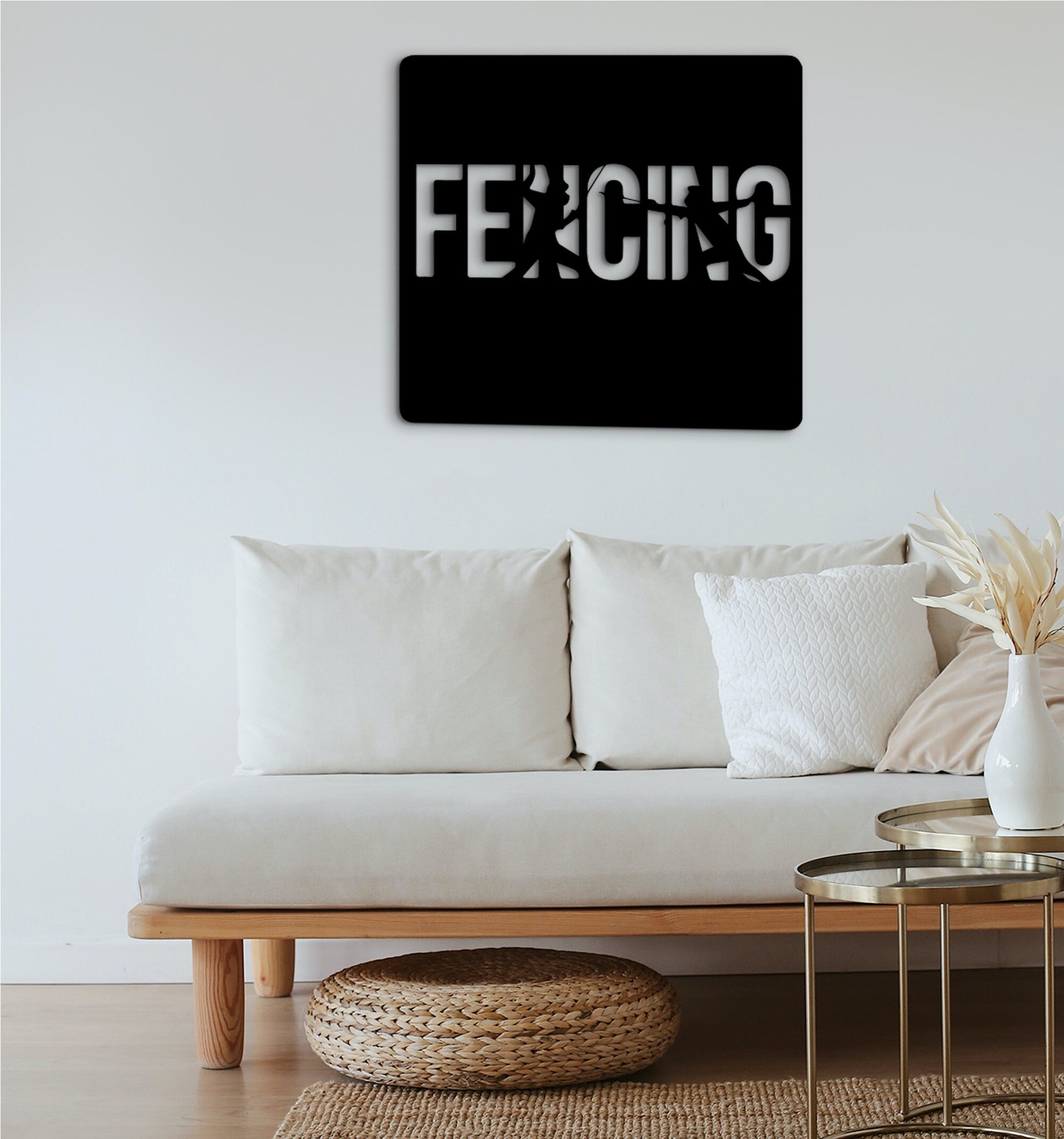 Personalized Fencing Wood Sign: Coach Gift, Fencing Art