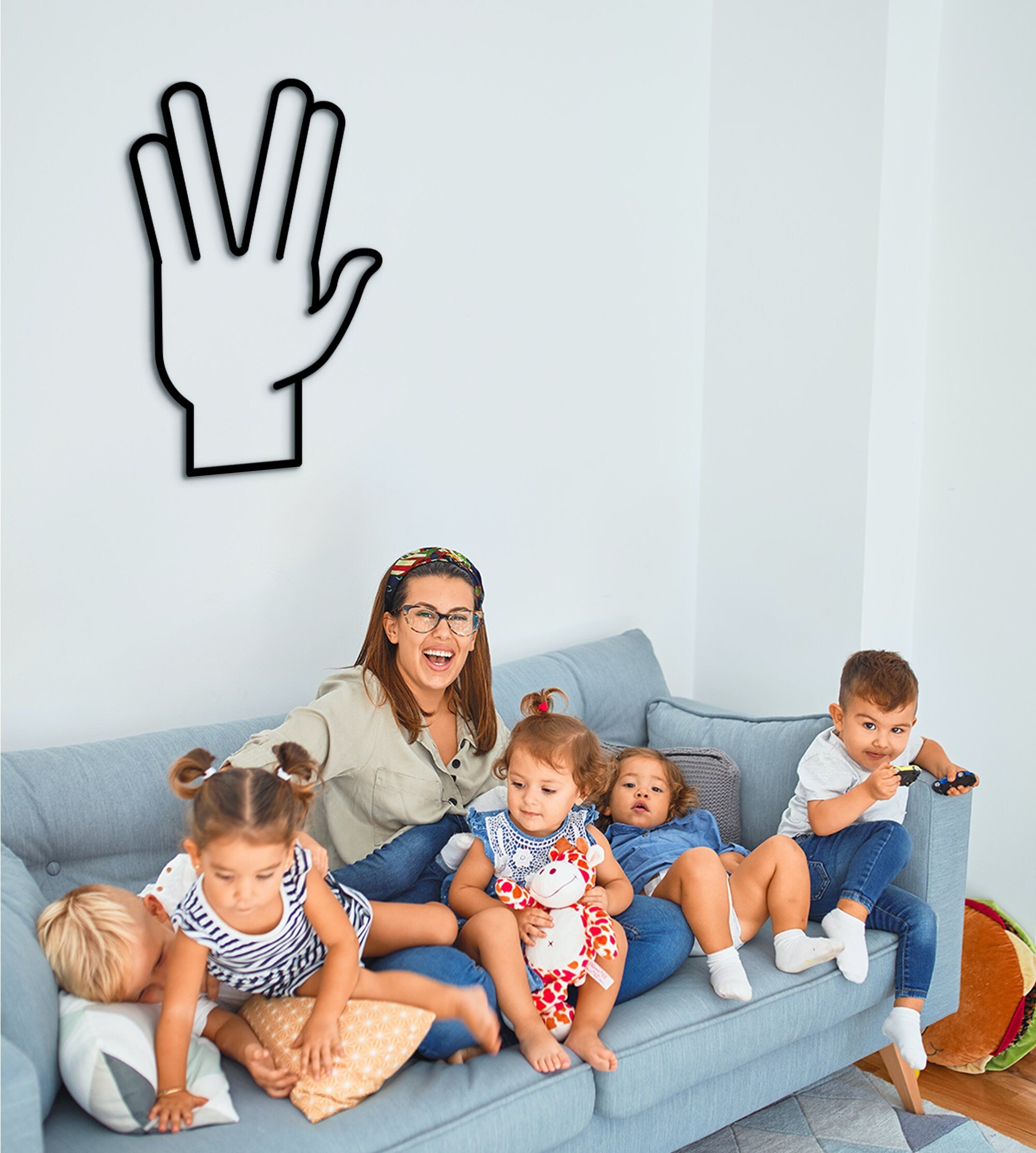 Vulcan Salute Wood Wall Art: Star Trek Decor