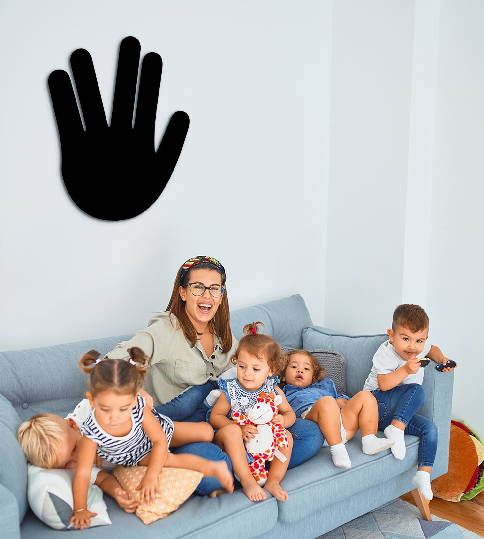 Vulcan Salute Hand Sculpture: Wooden Star Trek Decor