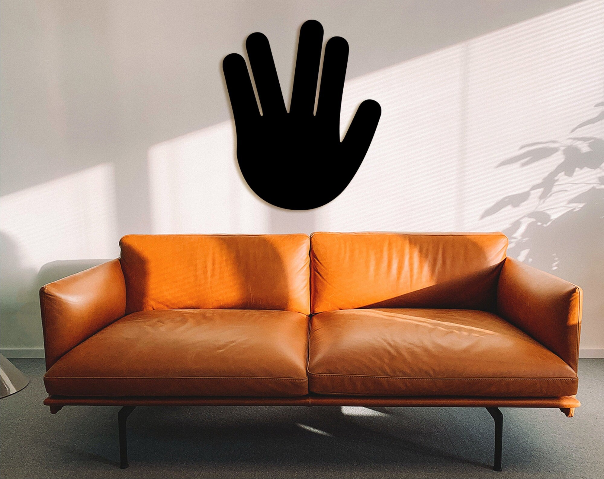 Vulcan Salute Hand Sculpture: Wooden Star Trek Decor