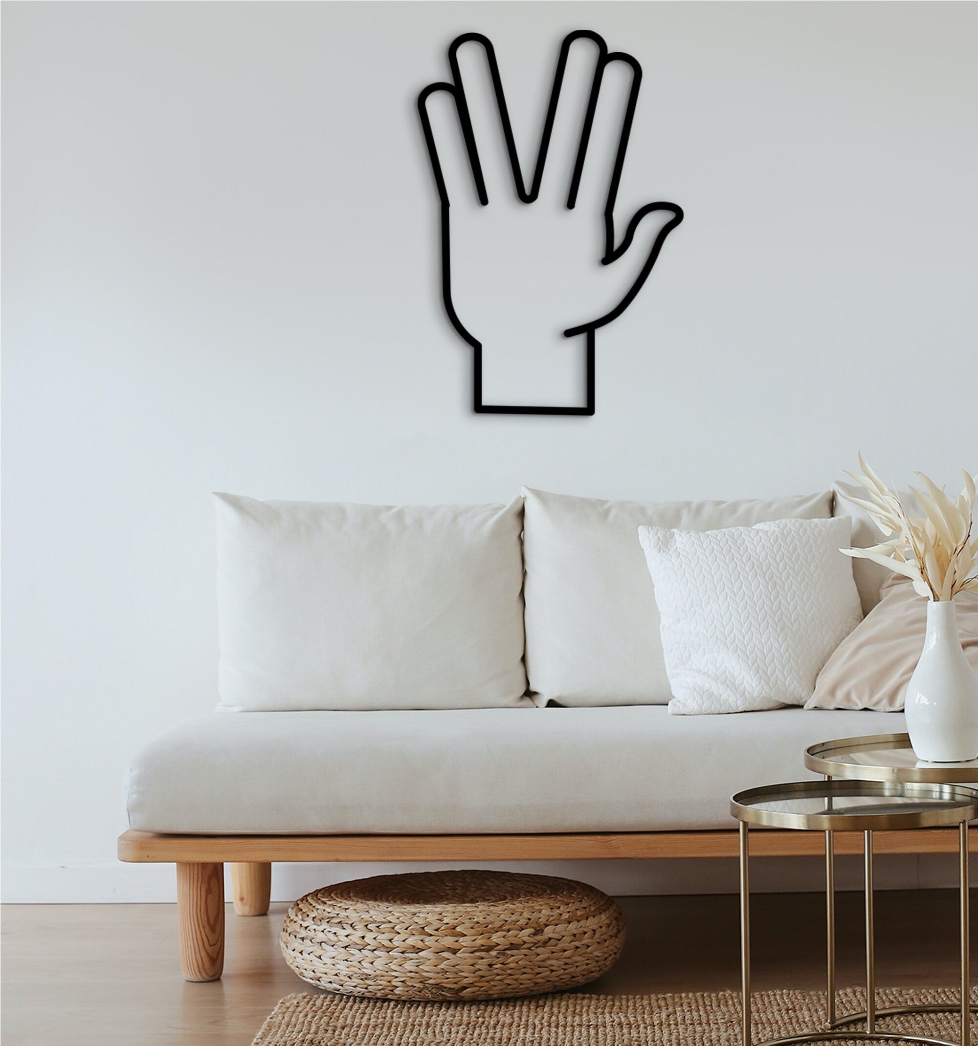 Vulcan Salute Wood Wall Art: Star Trek Decor