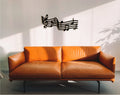 Wood Music Staff Wall Art: Modern Music Room Decor