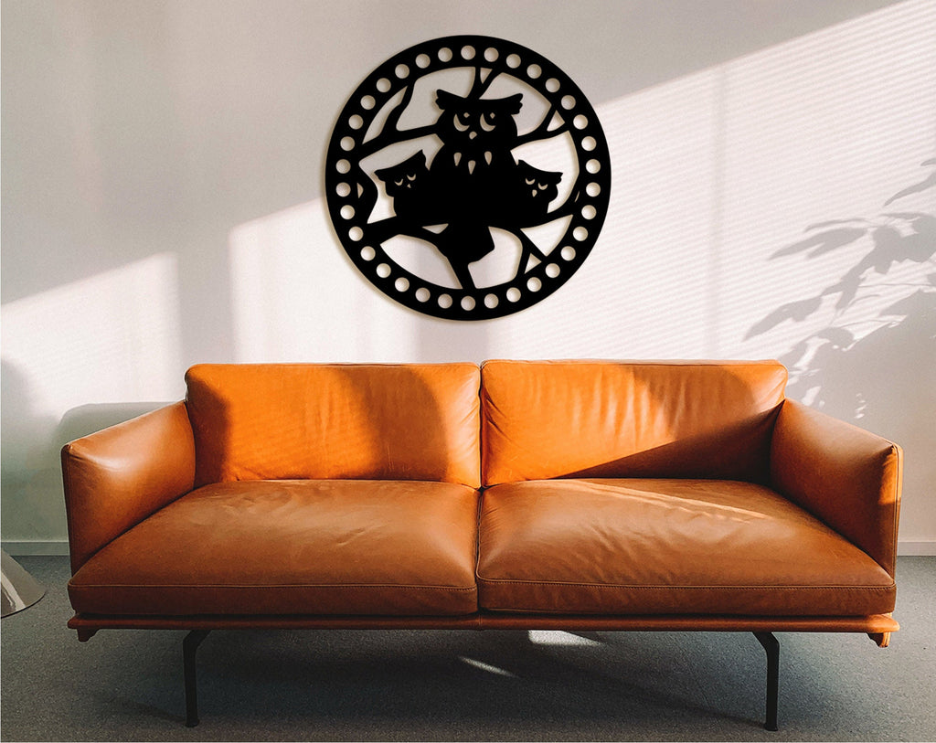 Geometric Owl Wall Decor: FSC Wood, Modern Animal Art