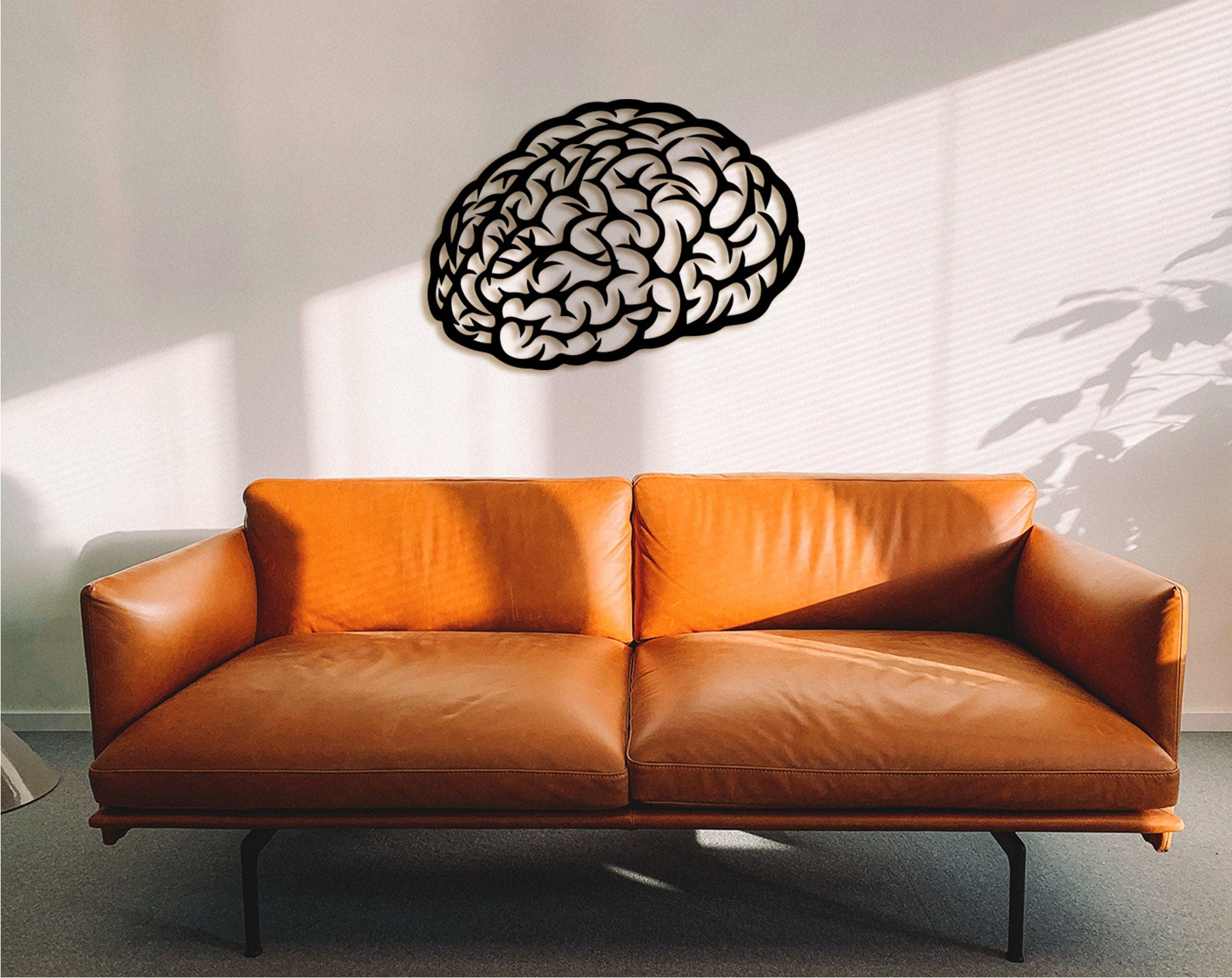 Anatomical Brain Wood Wall Decor: Neurology Gift, Digital Brain Artwork