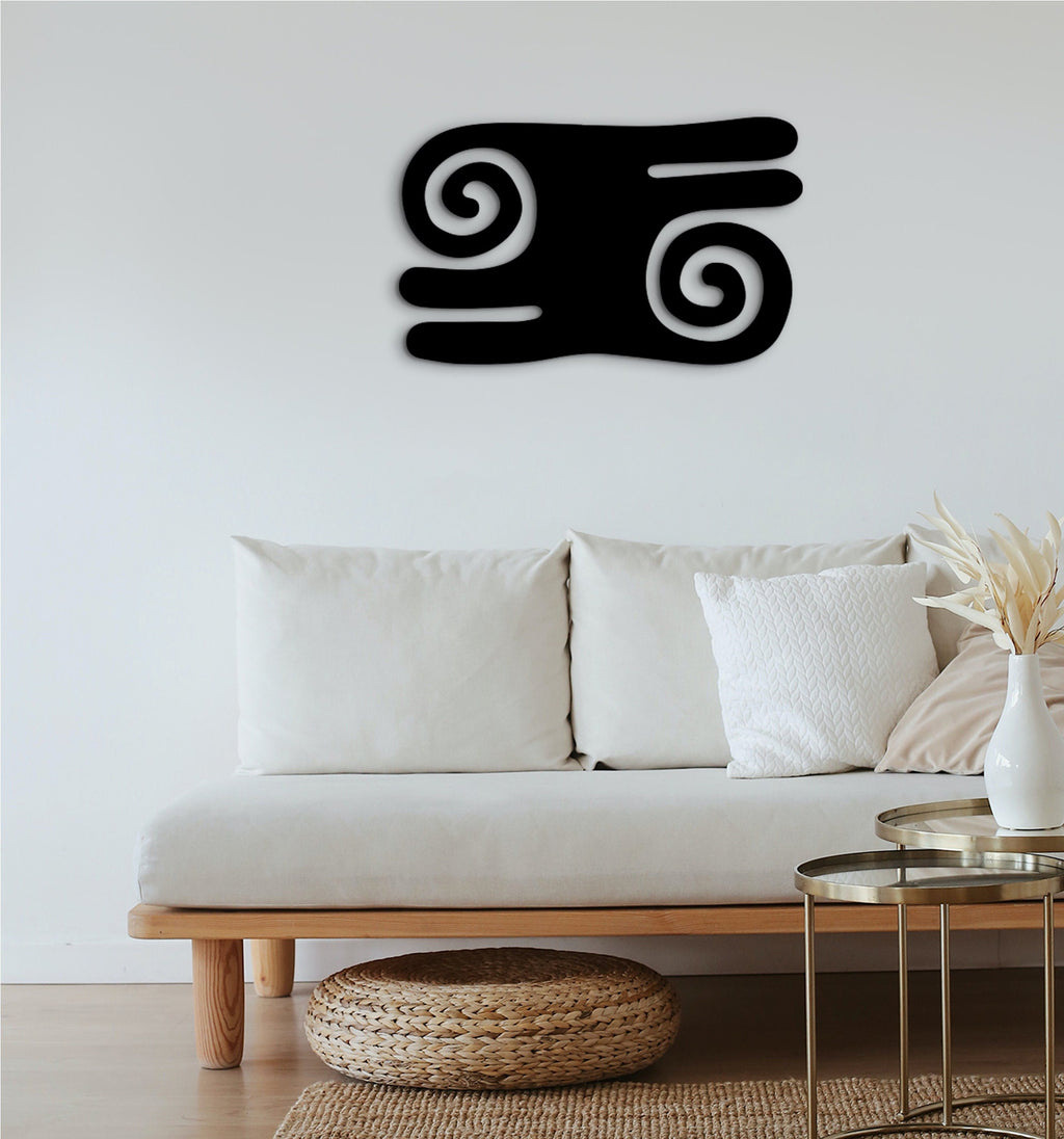 Adinkra Symbol Wood Wall Decor, African Akom Sign