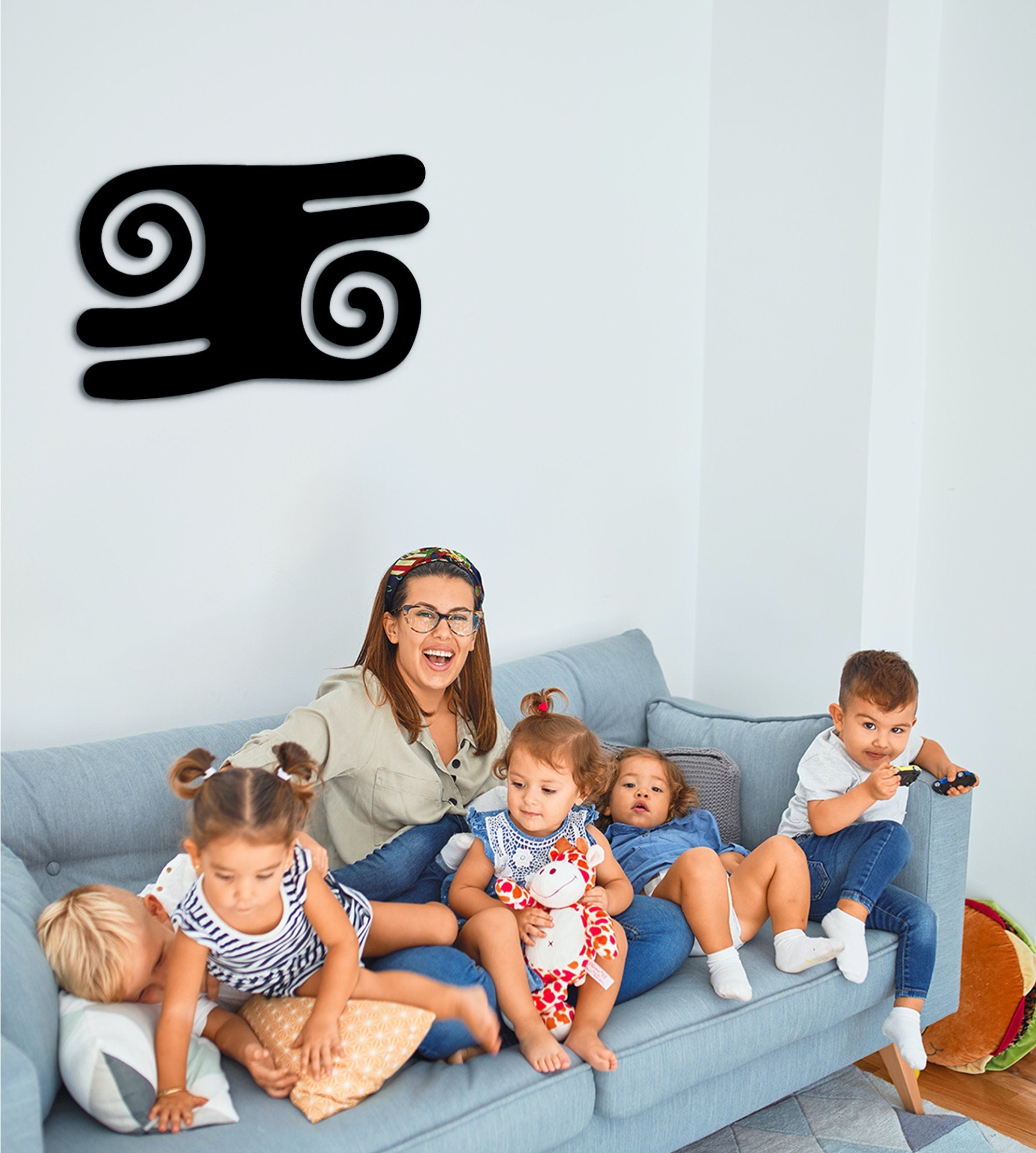Adinkra Symbol Wood Wall Decor, African Akom Sign