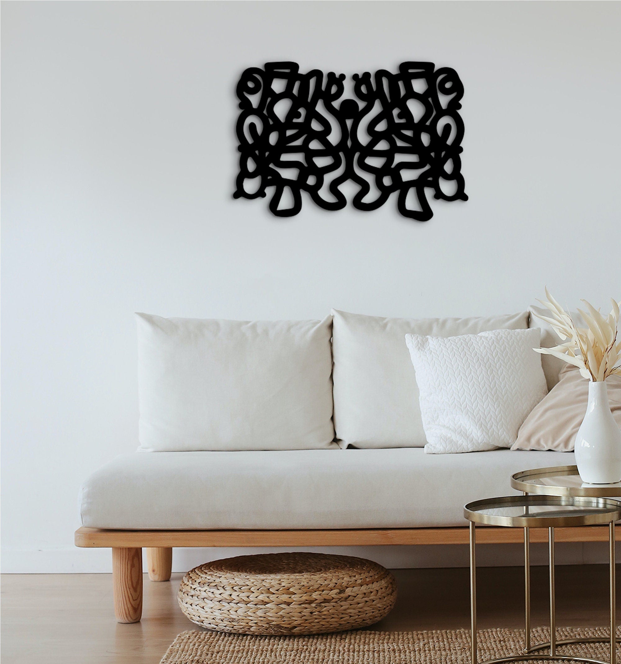Minimalist Wood Wall Sculpture, Trendy Office Art, Housewarming Gift