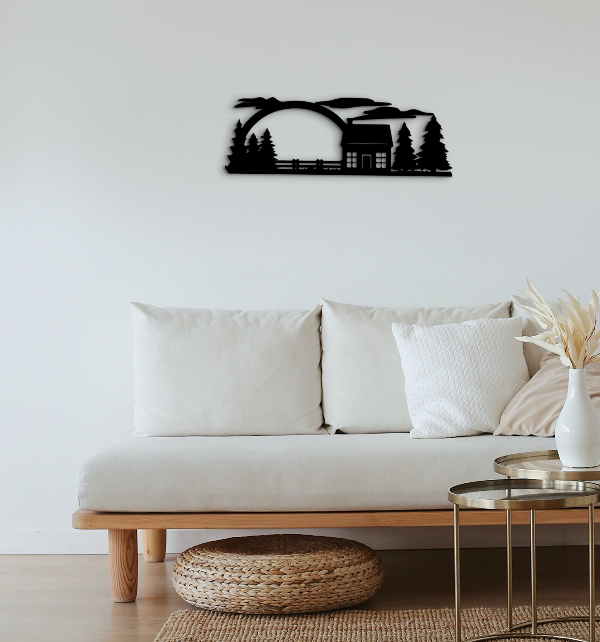 Custom Family Name Farmhouse Sign: MDF Geometric Wall Decor