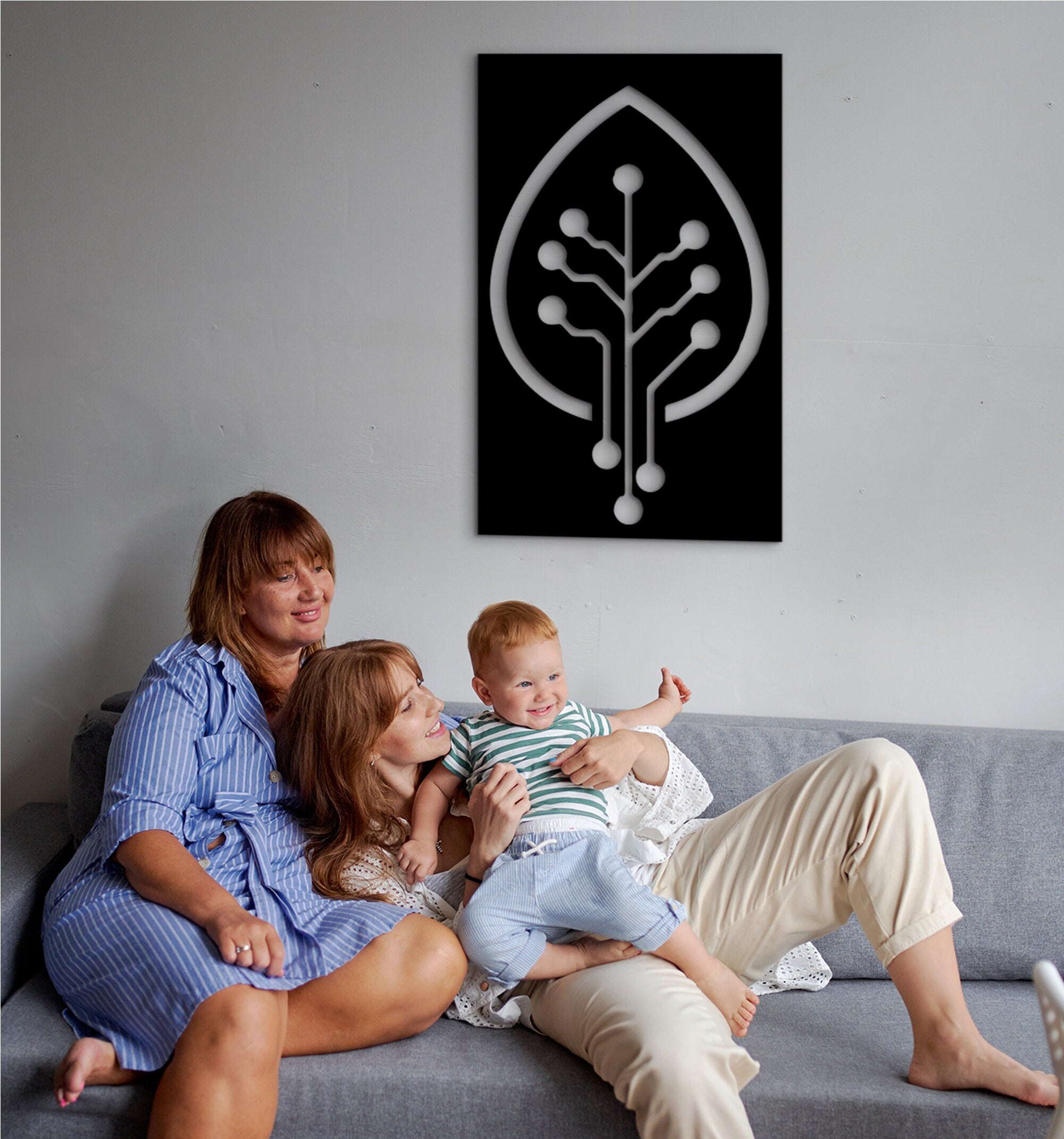 Geometric Leaf Wood Wall Art: Tropical Decor