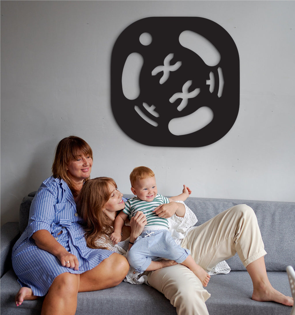 Biology Symbol Wall Art: 3D Shadow Effect, Science Decor