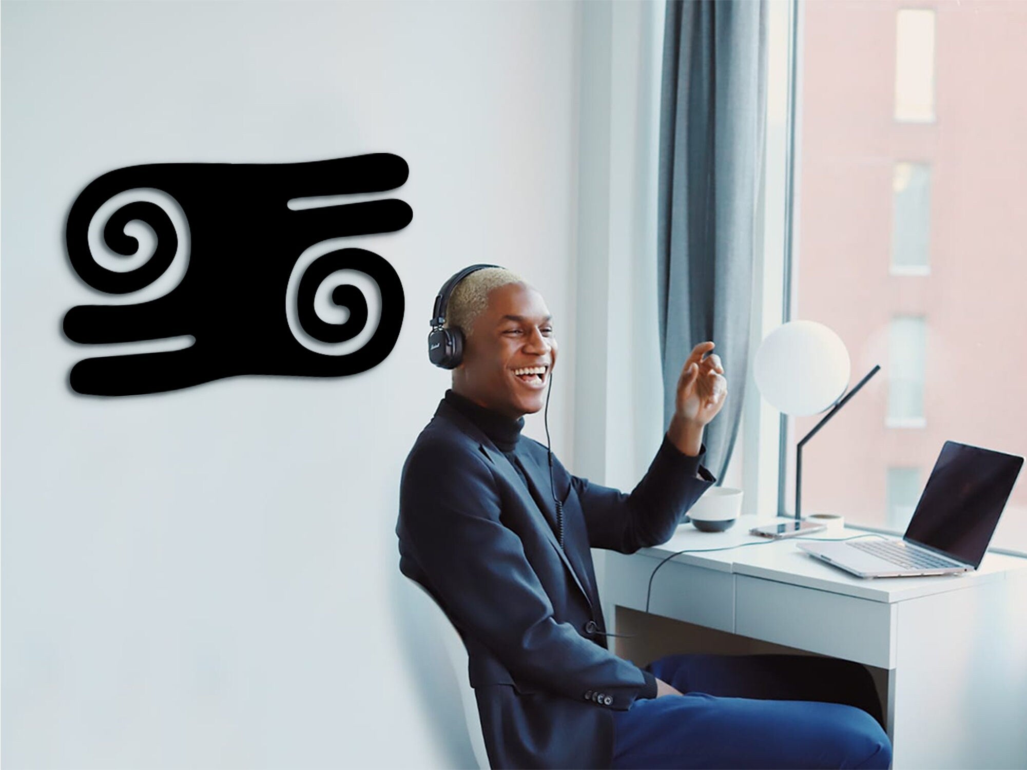 Adinkra Symbol Wood Wall Decor, African Akom Sign