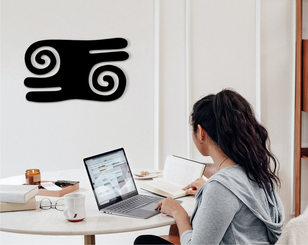 Adinkra Symbol Wood Wall Decor, African Akom Sign