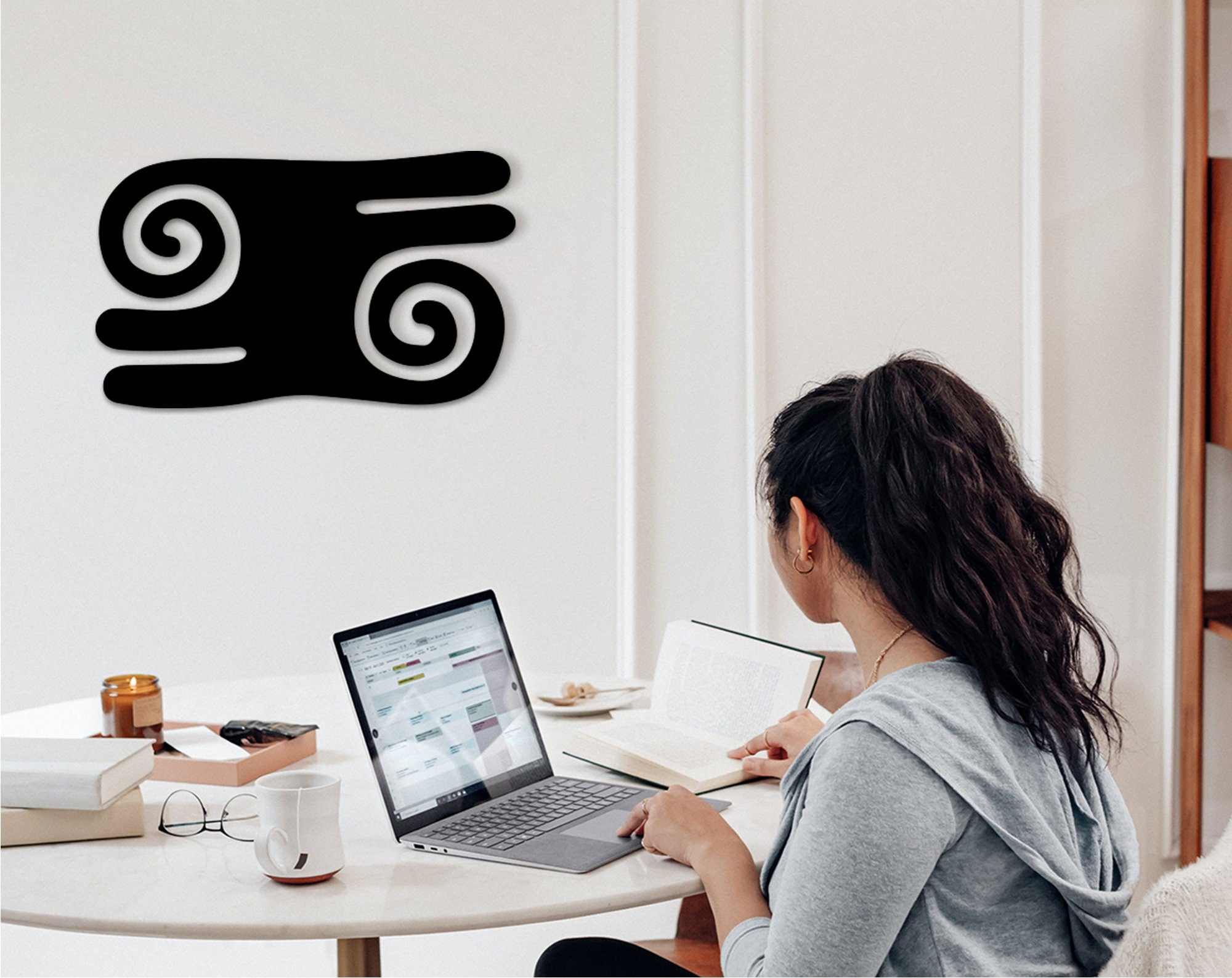 Adinkra Symbol Wood Wall Decor, African Akom Sign