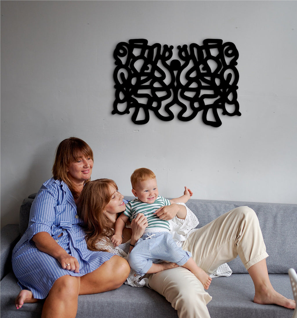 Minimalist Wood Wall Sculpture, Trendy Office Art, Housewarming Gift