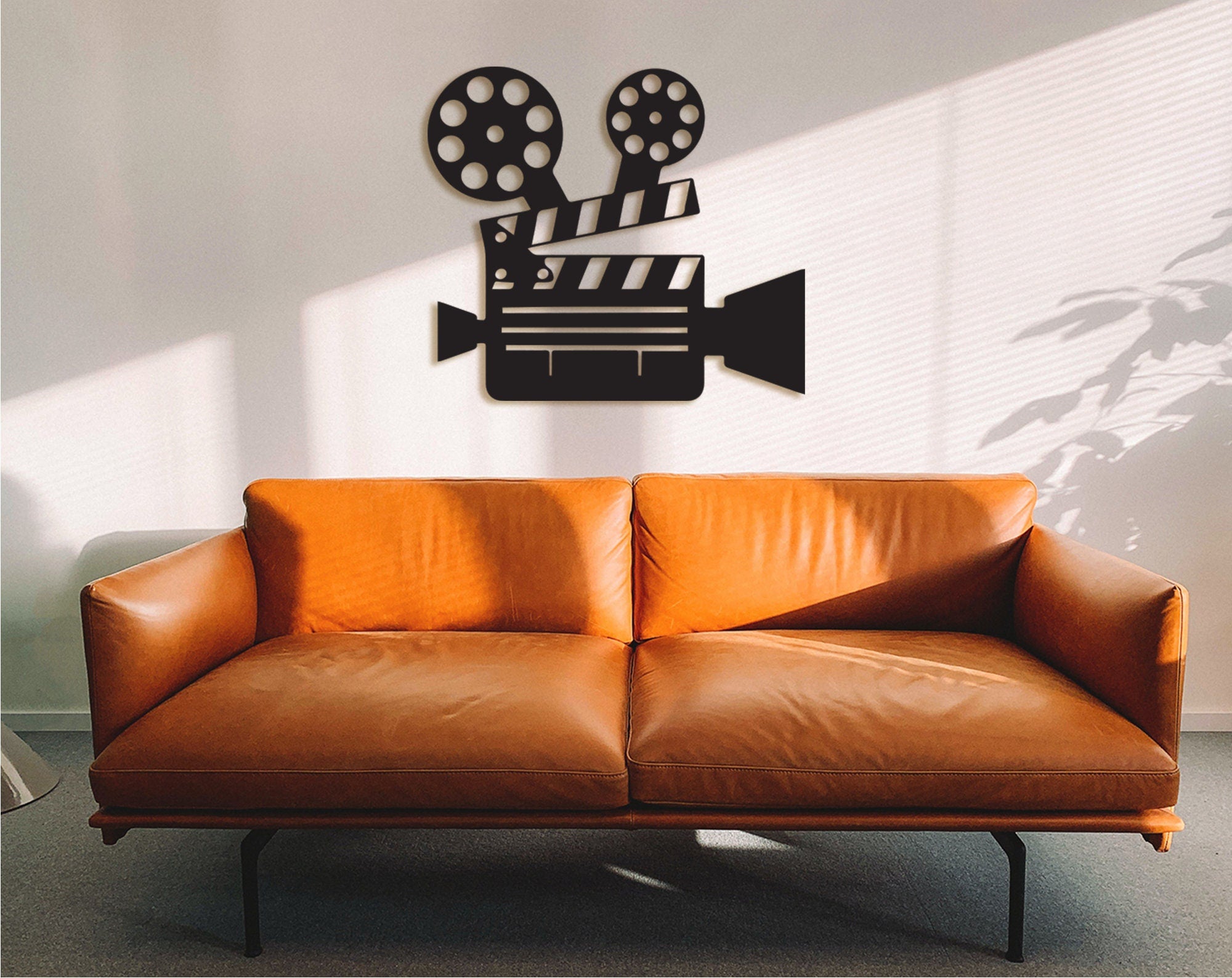 Retro Camera Wood Wall Art: 3D Shadow Effect Decor