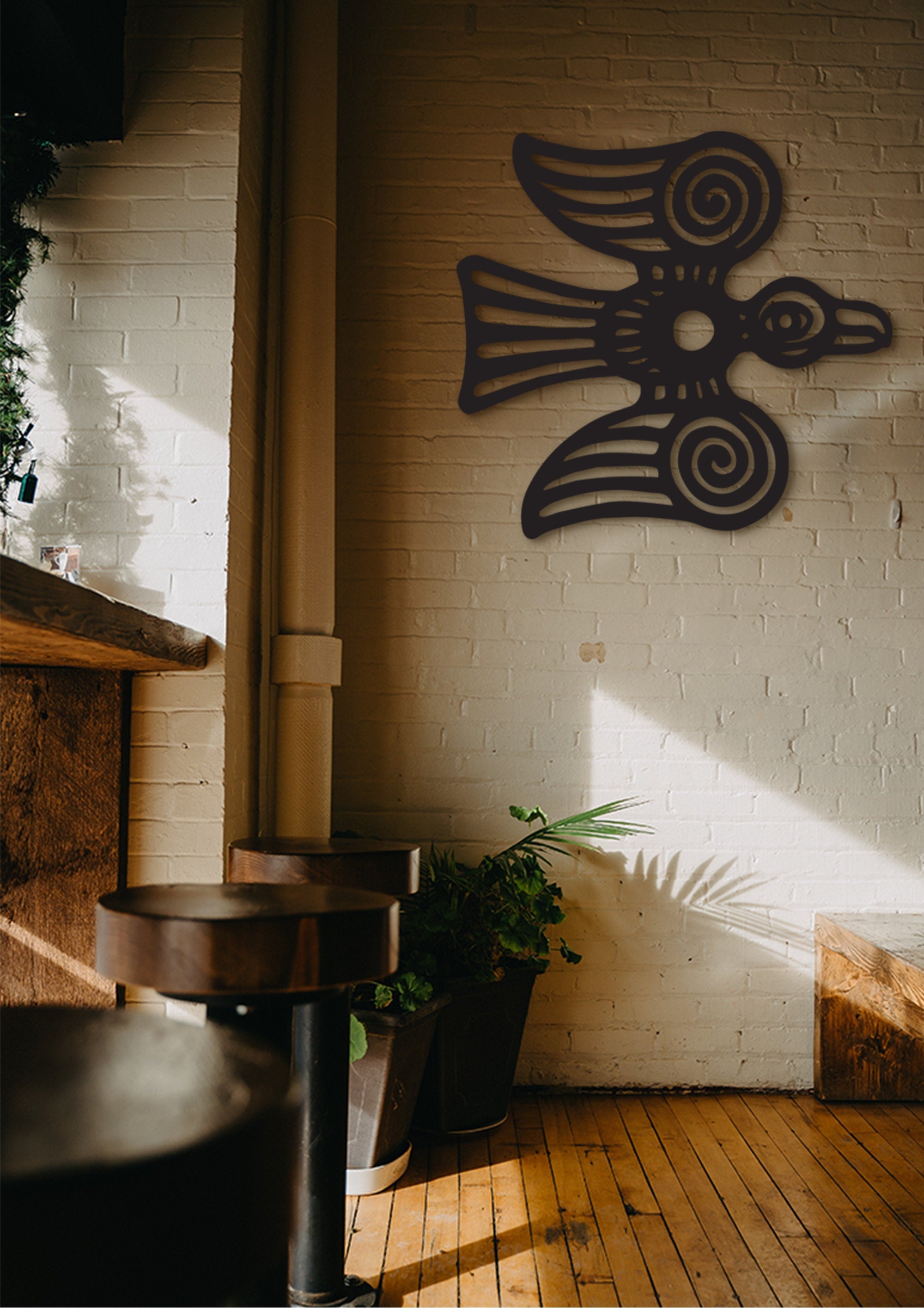 Tribal Shaman Bird Wall Art: Ethnic Native Decor