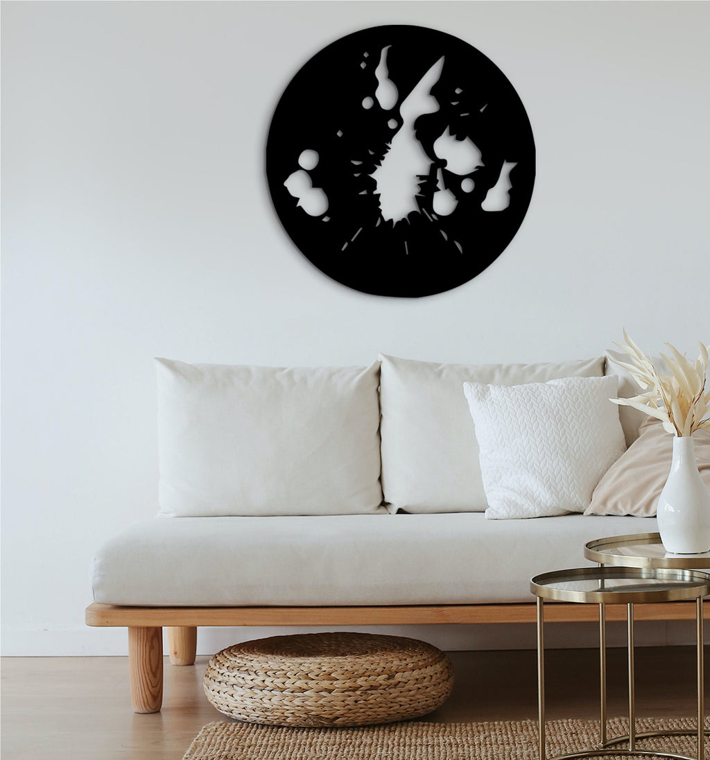 Geometric Planets Wood Wall Decor: Space Orbit Hanging