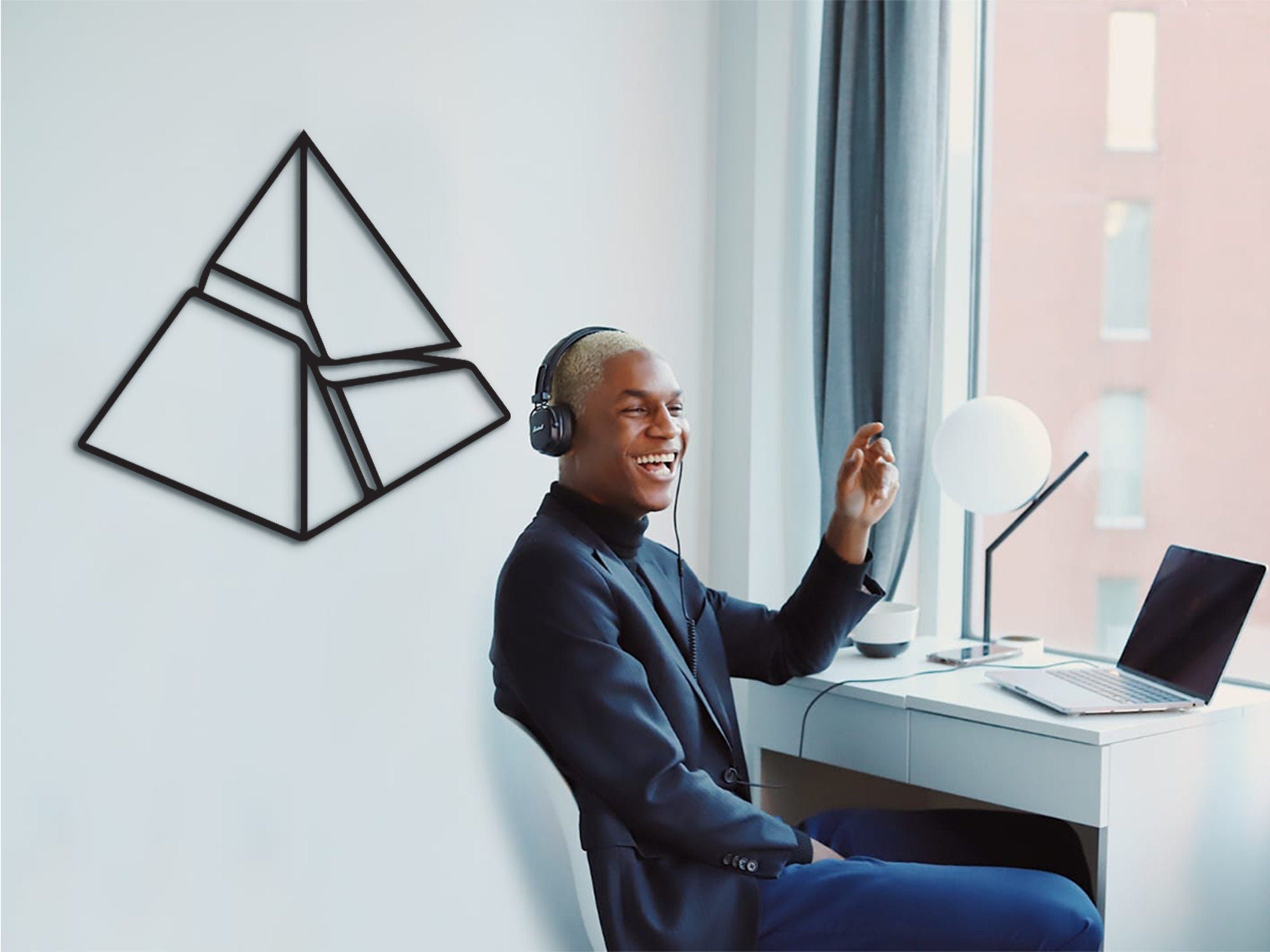 Modern Geometric Wood Wall Art: Laser Cut Home Decor