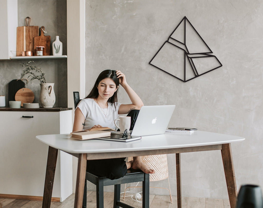 Modern Geometric Wood Wall Art: Laser Cut Home Decor